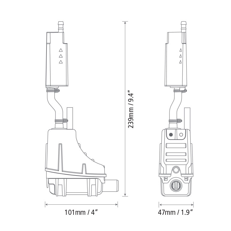 Silent+ Mini Lime® dimensiones