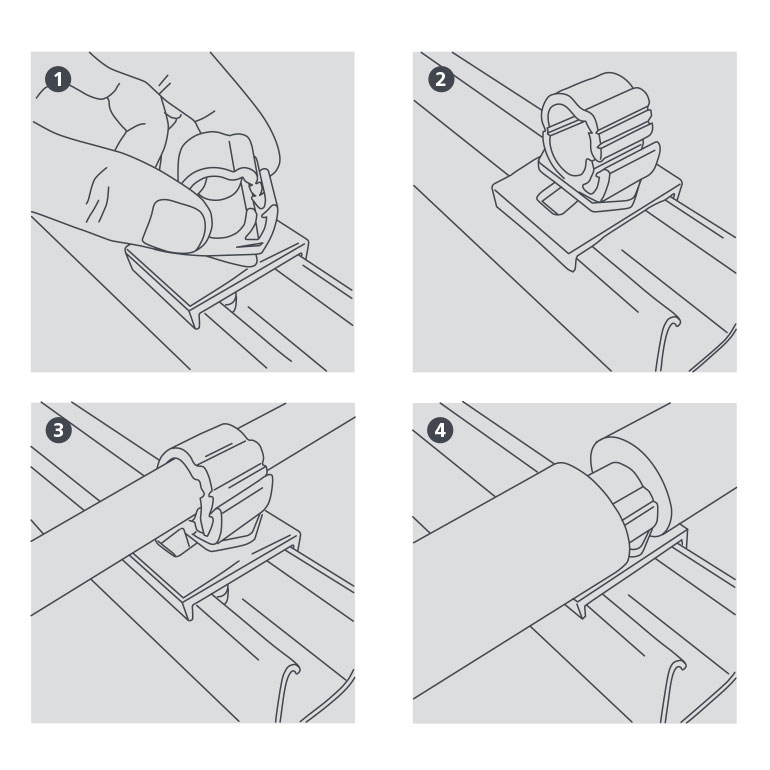 Clips para Carril instalación