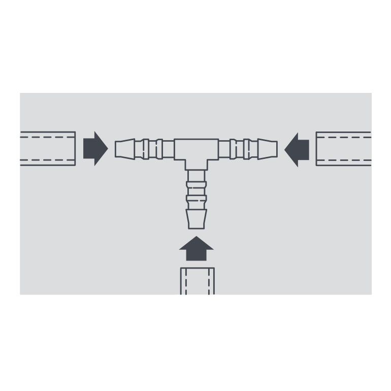 Gelijke “T”-connector