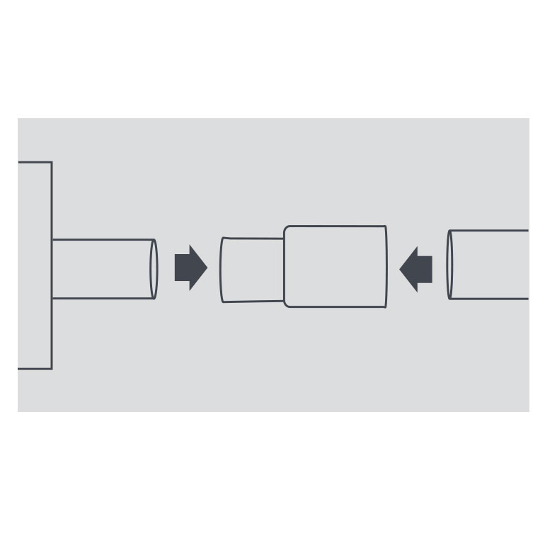 Adaptateur caoutchouc pour tuyau d'évacuation installation